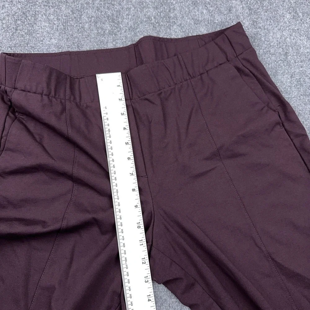 J Jill Ponte Slim Leg Pants LT Large Tall Burgundy‎ High Rise Pull On Stretch